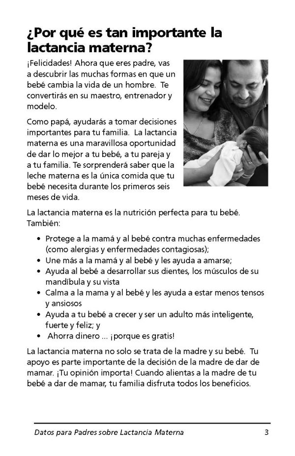 Product Image for  Datos para padres sobre la lactancia materna