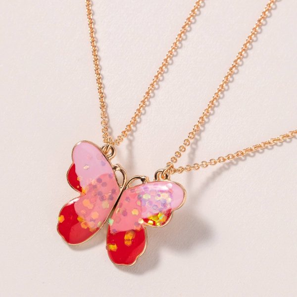 Product Image for  Kids Butterfly BFF Charm Necklace Set