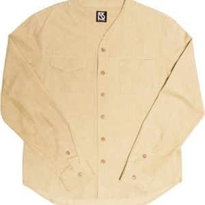 Product Image for  Herman V Neck Button Up Shirt: Beige