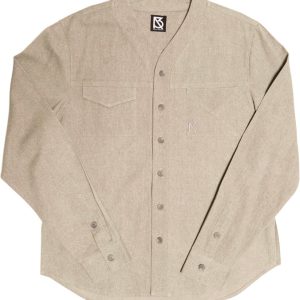 Product Image for  Herman V Neck Button Up Shirt: Gray