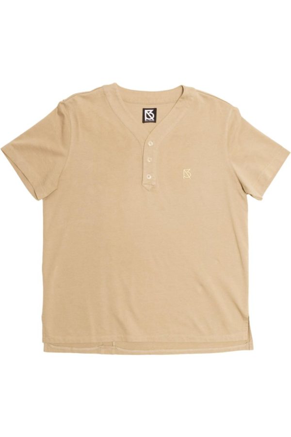 Product Image for  Lamar V Neck Henley: Beige