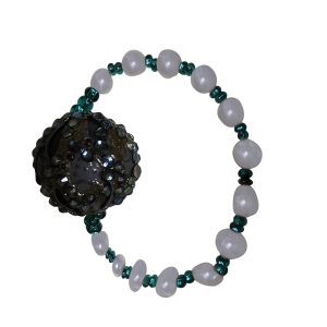 Product Image for  ELEGANT FRESH WATER PEARL BRACELET WITH CRYSTALIZED BALL FOCAL