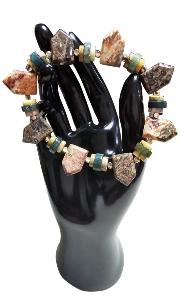 Product Image for  UNISEX BRACELET WITH UNIQUE LEOPARD & FANCY JASPER BEADS