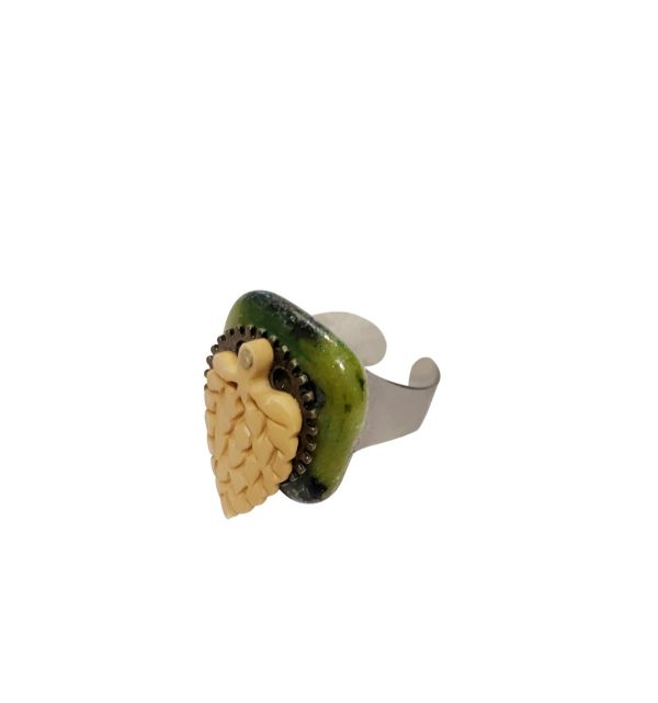 Product Image for  ADJUSTABLE ETHNIC RING WITH TURQUOISE & FIG FRUIT FOCAL