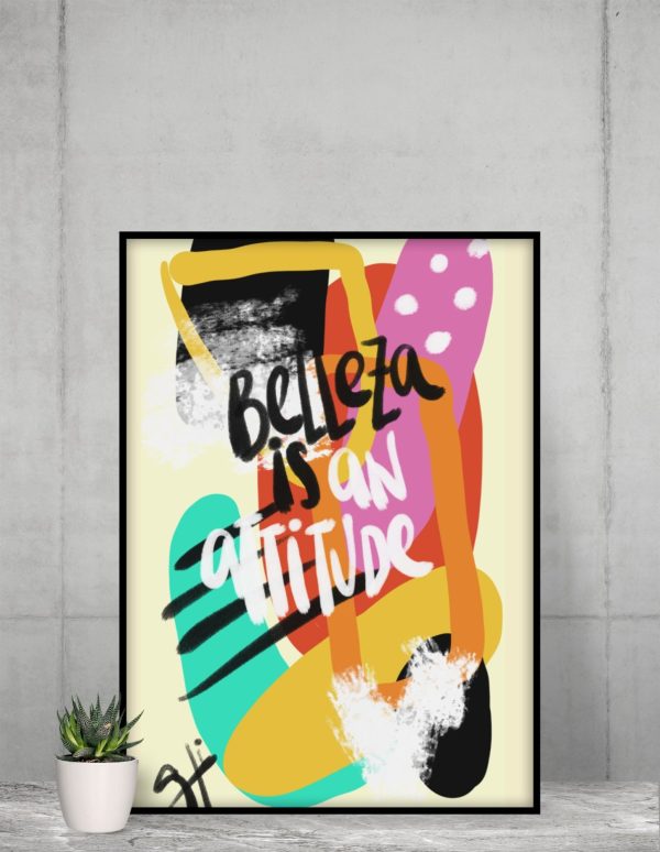 Product Image for  BELLEZA IS AN ATTITUDE POSTER