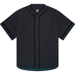 Product Image for  Edward Baseball Jersey: Black/Green