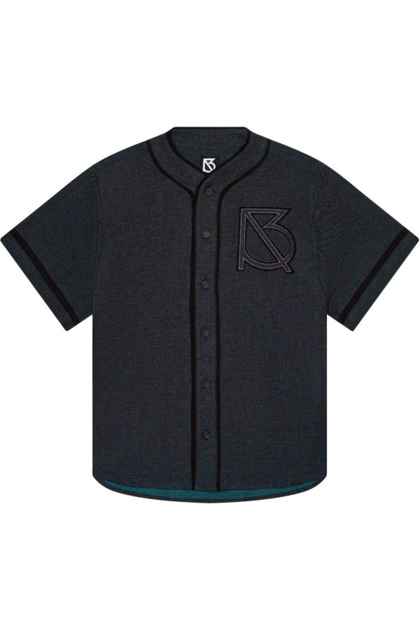 Product Image for  Edward Baseball Jersey: Black/Green