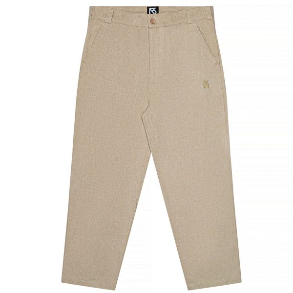 Product Image for  Charles Regular-Fit Cropped Trousers: Beige