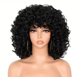 Product Image for  NATURAL LOOKING WIG WITH BLACK BOUNCY CURLS