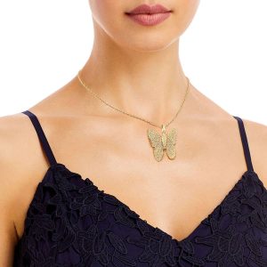 Product Image for  Gold Dipped Real Leaf Butterfly Necklace