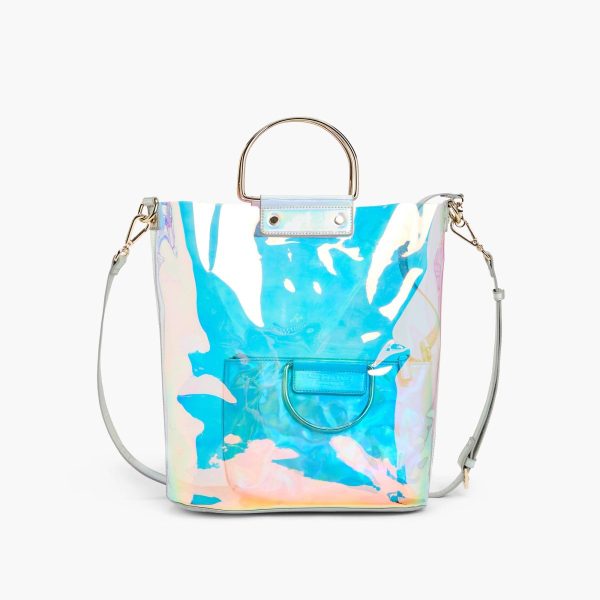 Product Image for  CLEARANCE: Micah Clear Hologram Tote Bag Set