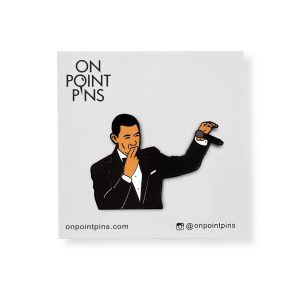 Product Image for  President Barack Obama Mic Drop Meme Lapel Enamel Pin