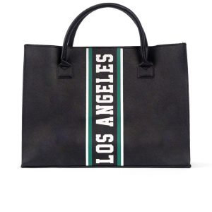 Product Image for  CLEARANCE: Los Angeles/New York (Black) Vegan Tote