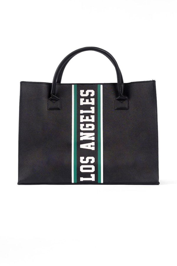 Product Image for  CLEARANCE: Los Angeles/New York (Black) Vegan Tote