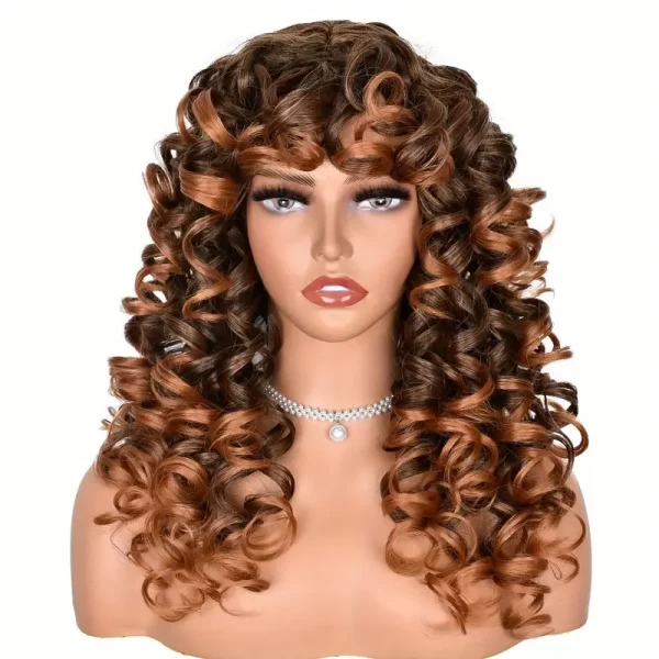 Product Image for  WIG WITH RICH MIX OF BROWN CURLS