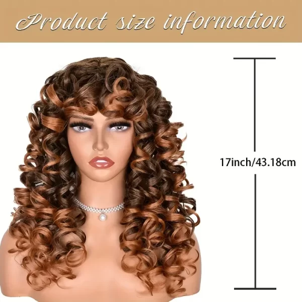 Product Image for  WIG WITH RICH MIX OF BROWN CURLS