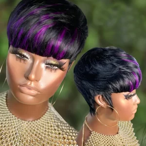 Product Image for  NEAT BLEND OF PURPLE & BLACK SHORT WIG