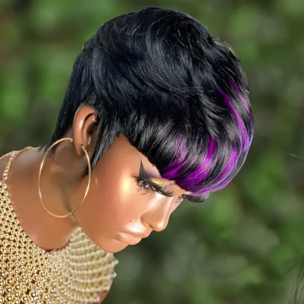 Product Image for  NEAT BLEND OF PURPLE & BLACK SHORT WIG