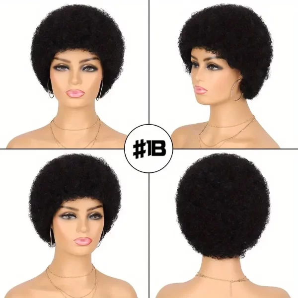 Product Image for  UNISEX SHORT BLACK AFRO WIG