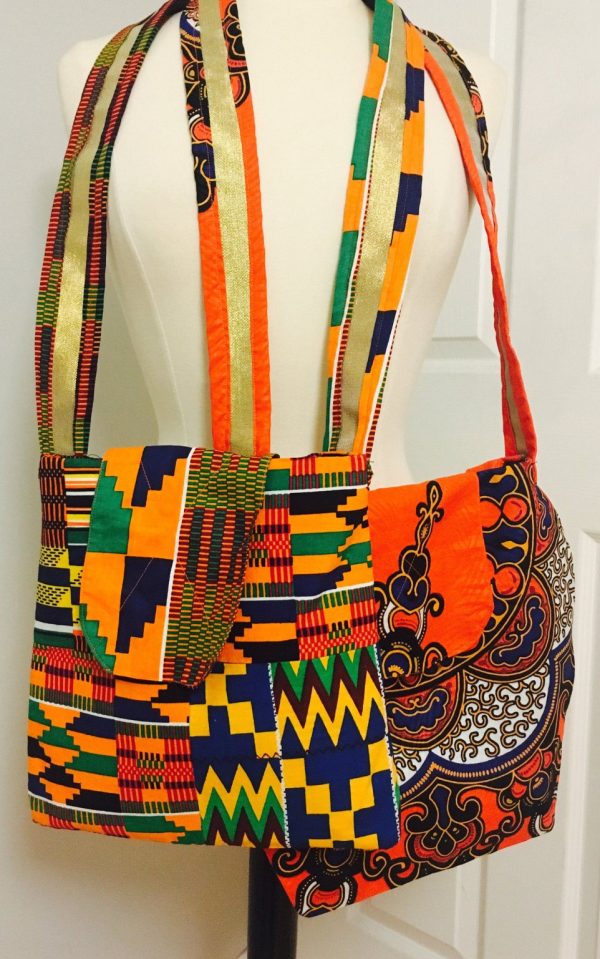 Product Image for  Ghana Ankara Kente handbag