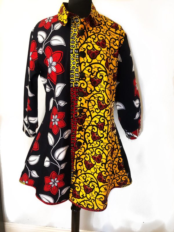 Product Image for  Michelle Shirtdress, patchwork print, Ankara print, Wax print