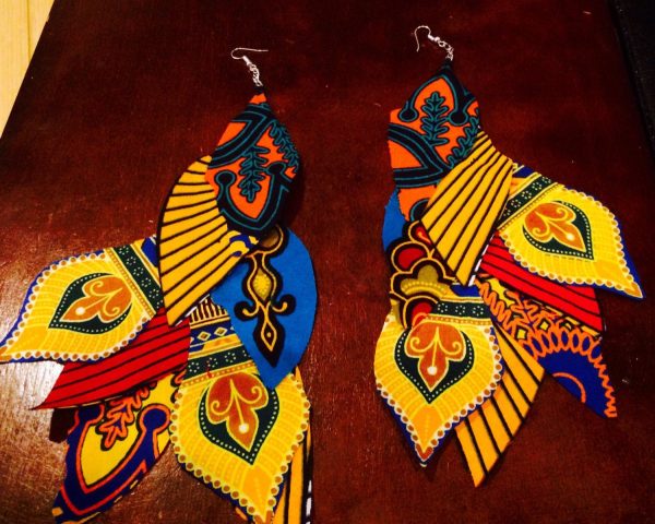 Product Image for  Ankara feather earring