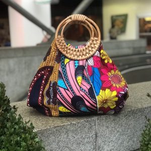 Product Image for  Prisca ‘Boho’ batik rattan African bag, patches bag, 100% cotton, African prints, patches ankara  bag