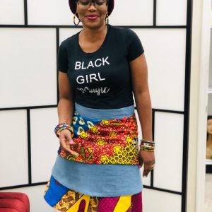 Product Image for  Lakeisha layered Skirt, Ankara/Denim fabric