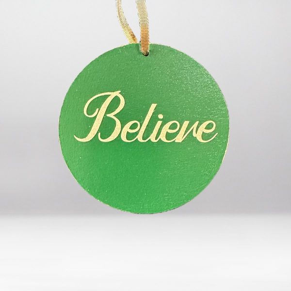 Product Image for  “Believe” Handmade Ornament