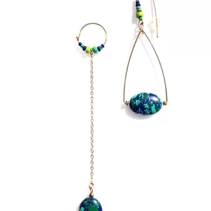 Product Image for  quest for truth blue jasper trapeze & chain earrings