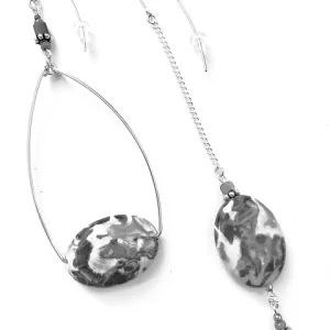 Product Image for  smooth sassy grey silk jasper & sterling silver earrings