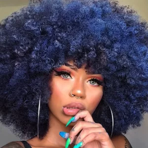 Product Image for  GORGEOUS BLUE AFRO KINKY WIG