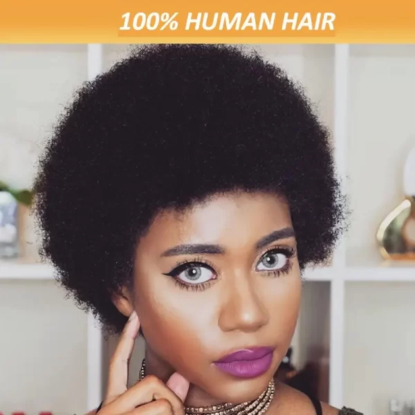 Product Image for  UNISEX SHORT BLACK AFRO WIG