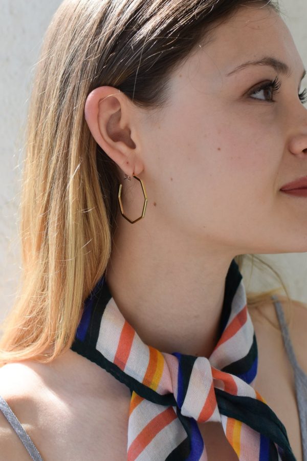 Product Image for  GOLD GEO HOOPS | LARGE