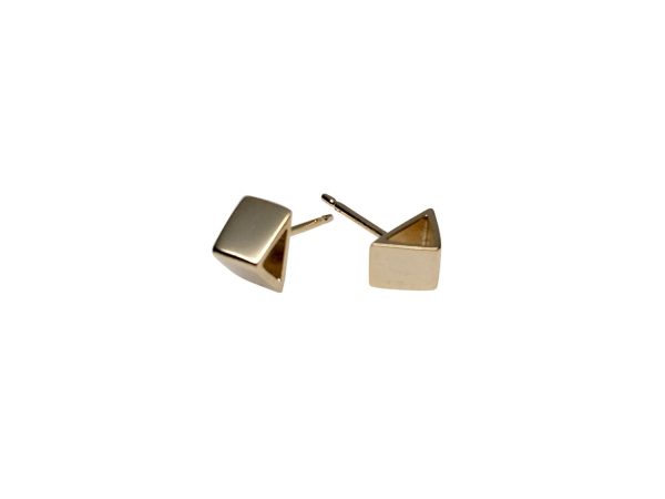 Product Image for  GOLD TRIANGLE STUD EARRINGS