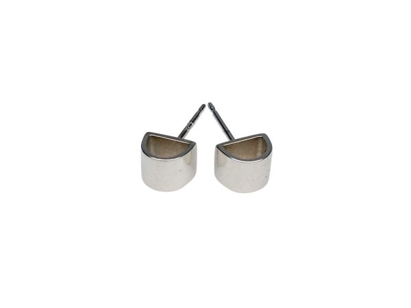 Product Image for  SILVER SEMI CIRCLE STUDS