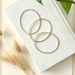 Product Image for  HAMMERED GOLD BANGLE BRACELETS