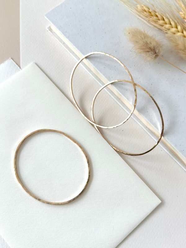 Product Image for  HAMMERED GOLD BANGLE BRACELETS