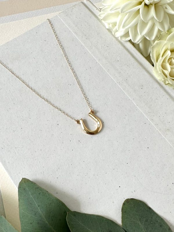 Product Image for  GOLD GEO HORSESHOE NECKLACE