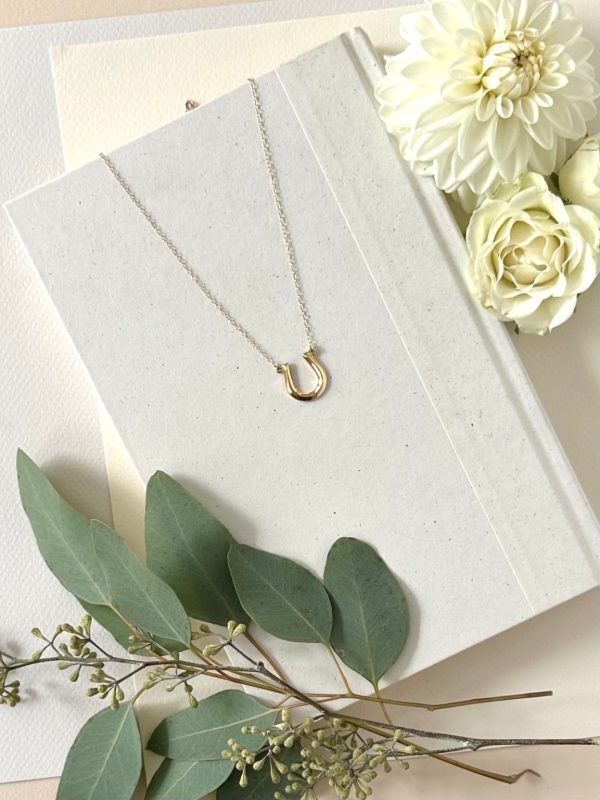 Product Image for  GOLD GEO HORSESHOE NECKLACE