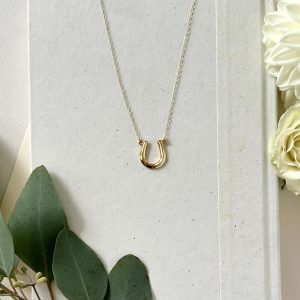 Product Image for  GOLD GEO HORSESHOE NECKLACE