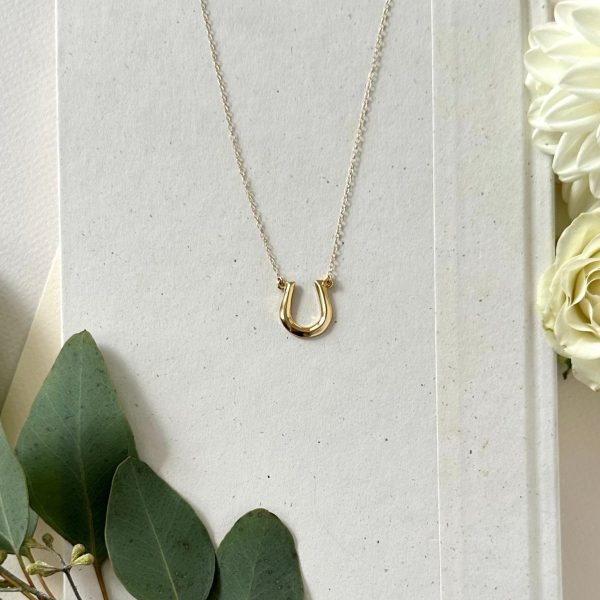 Product Image for  GOLD GEO HORSESHOE NECKLACE