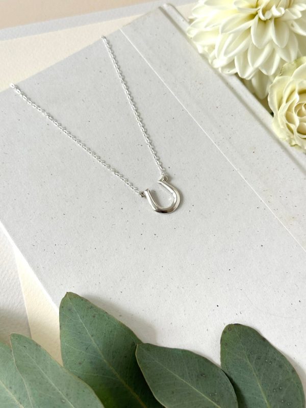 Product Image for  SILVER GEO HORSESHOE NECKLACE