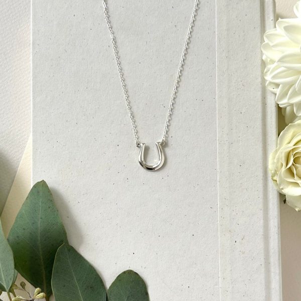 Product Image for  SILVER GEO HORSESHOE NECKLACE