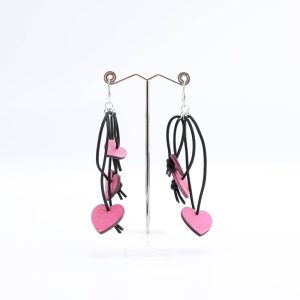 Product Image for  Hand Painted Wooden Hearts Earrings