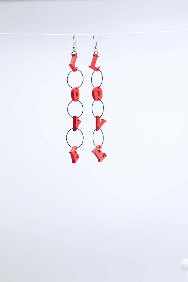 Product Image for  Small LOVE Chain Earrings