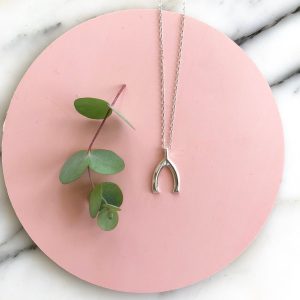 Product Image for  SILVER GEO WISHBONE PENDANT