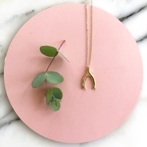 Product Image for  GOLD GEO WISHBONE PENDANT