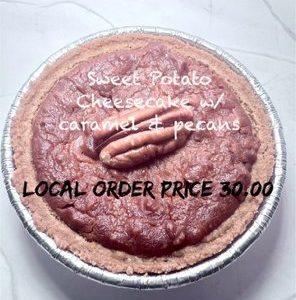 Product Image for  Sweet Potato Cheesecake with Caramel and Pecans -Local Orders Only