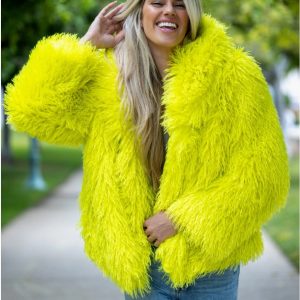 Product Image for  Glow Getter Faux Fur Jacket